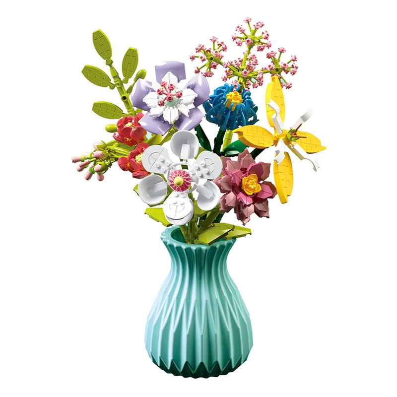 Конструктор «Букет в бирюзовой вазе», 792 детали, 109-3