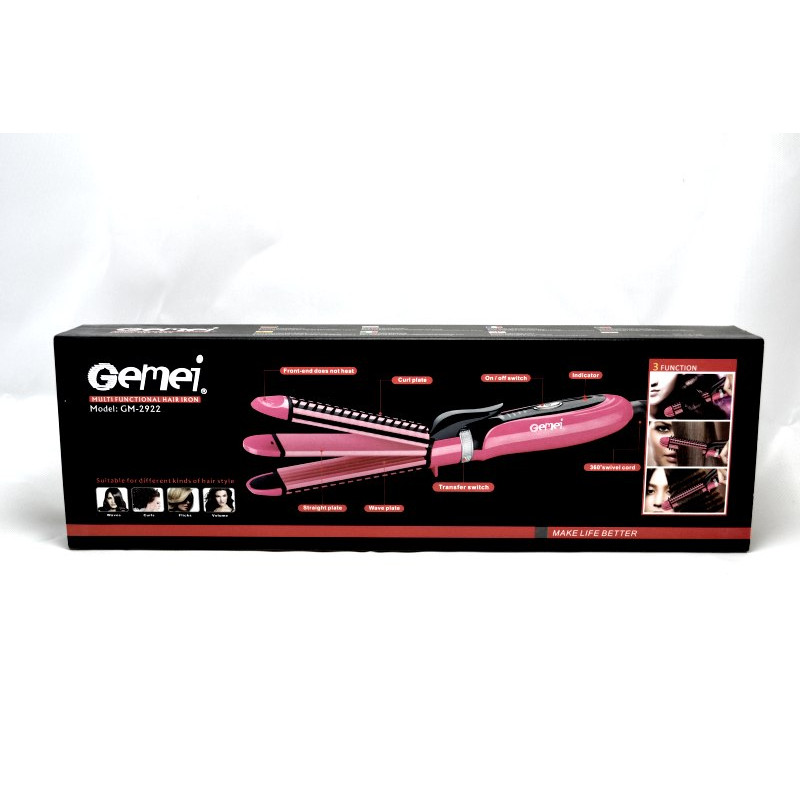 Випрямляч з гофрі Gemei GM-2922