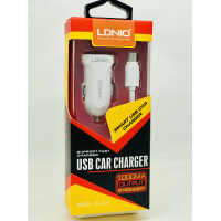 Автомобільний зарядний пристрій LDNIO DL-C17 (1A/1 USB порт + кабель MicroUSB)