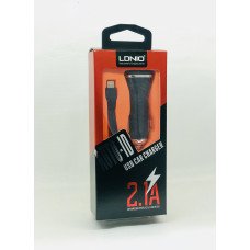 Автомобільний зарядний пристрій LDNIO DL-219 (2.1A/2 USB порти + кабель для iPhone)