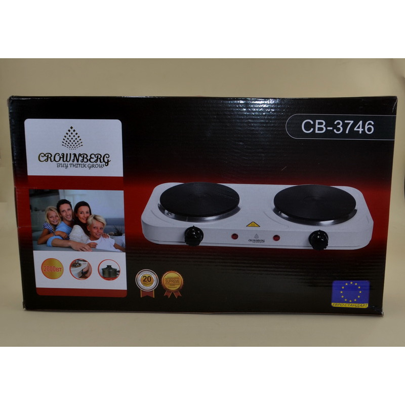Дискова плита Crownberg CB-3746 (2000 Вт)