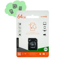 Карта памяти MicroSD с переходником 64 Gb