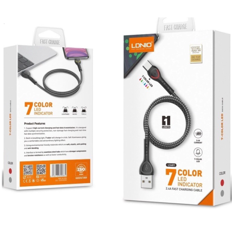 Кабель LDNIO LS481 micro USB cable 1м- Замовити за ціною 138 грн.