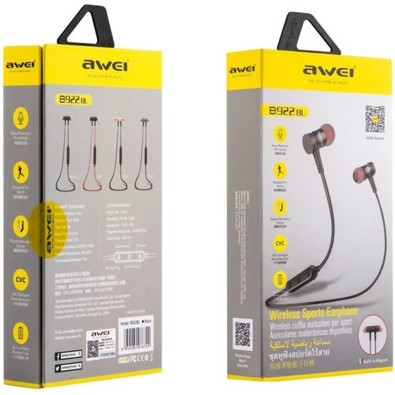Наушники вакуумные с микрофоном MDR B922BL + BT AWEI- Замовити за ціною 627 грн.