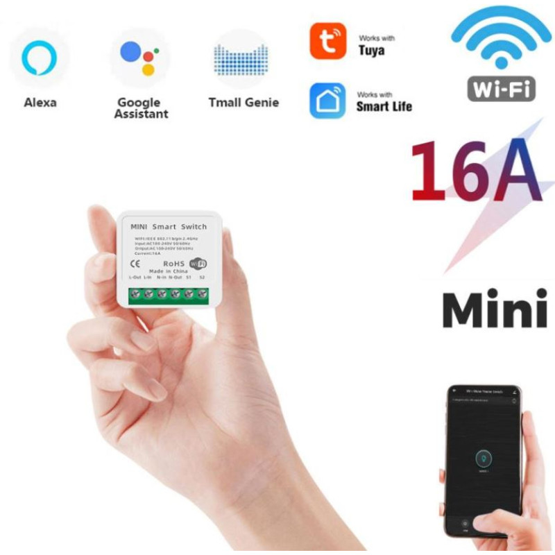 Бездротовий Wi-Fi вимикач реле Smart Home 16А 7926