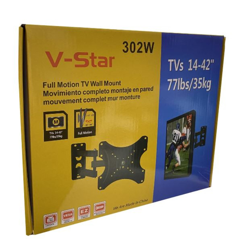 Кронштейн для телевізора V-Star 302W (14"-42")- Замовити за ціною 408 грн.