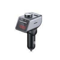 FM-трансмітер Q18S BT + MP3 Dual USB Knob Design Charger ABS