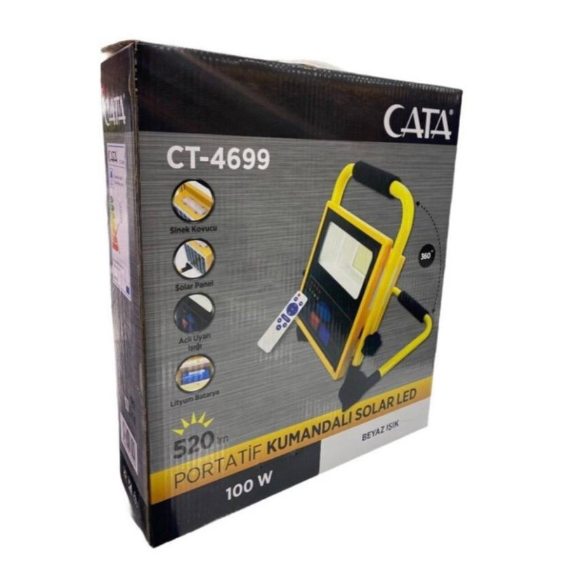 Портативний керований сонячний світильник Cata CT-4699 100Вт