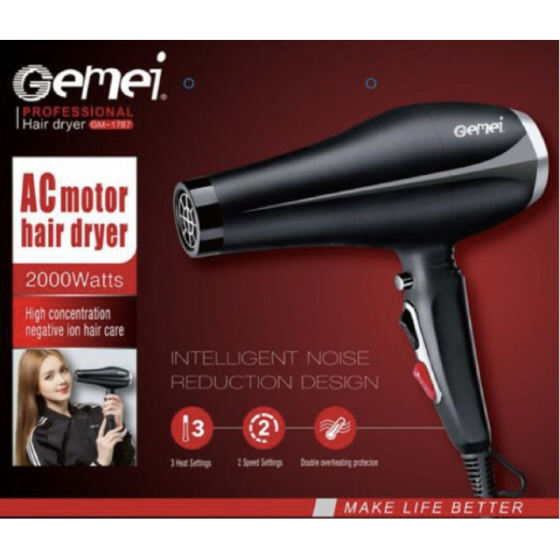 Потужний фен Gemei Gm-1787 2000 Вт