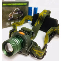 Налобний ліхтар BL 1505 602B SENSOR Bailong тактичний ліхтарик налобник з датчиком руху 4822