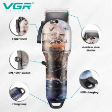 Аккумуляторная машинки для стрижки волос VGR V690 Salon Series