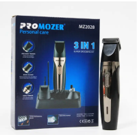 Машинка для стрижки волосся та бороди акумуляторна бездротова Pro Mozer MZ-2028