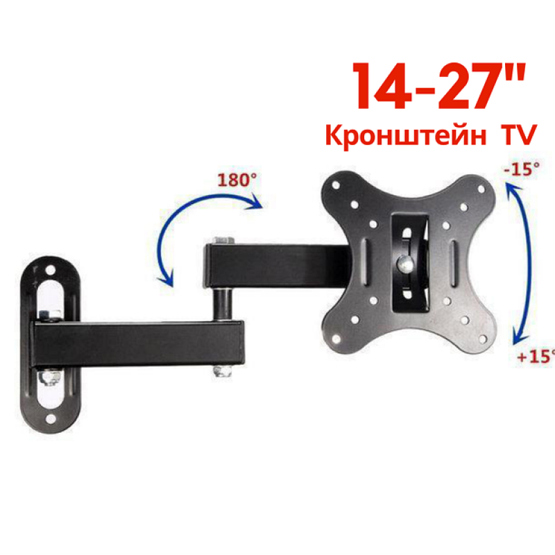 Настінне кріплення (кронштейн) V-Star 101W для ТБ з діагоналлю 14-27" (4771)