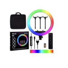 Кільцева LED лампа RGB MJ-18 45см (3 кріплення) пульт + сумка)