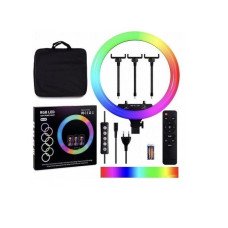 Кільцева LED лампа RGB MJ-18 45см (3 кріплення) пульт + сумка)