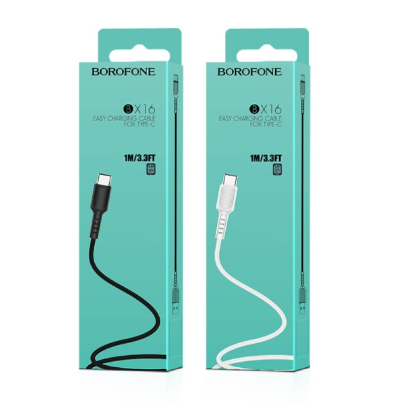 Кабель USB BOROFONE BX16 Easy Type-C (3A) (1M)