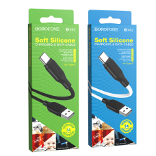 Кабель USB BOROFONE BX42 Encore silicone Type-C (3A) (1M)