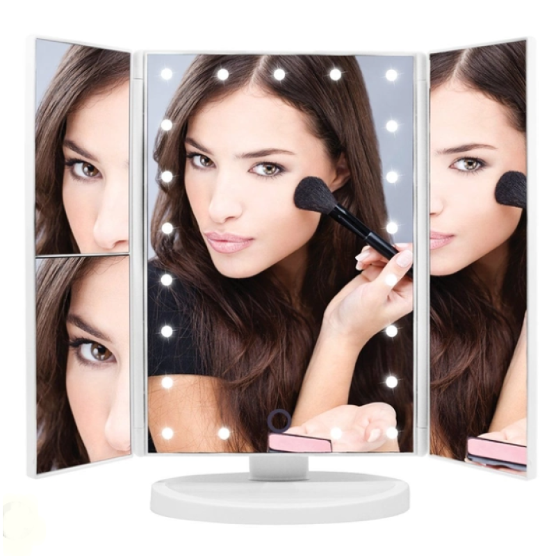 Дзеркало для макіяжу з підсвічуванням Magnifying Mirror - Потрійне
