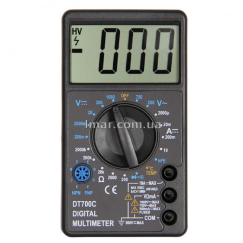 Мультиметр тестер цифровой Digital Multimeter DT-700C со звуком и датчиком температуры- Замовити за ціною 261 грн.