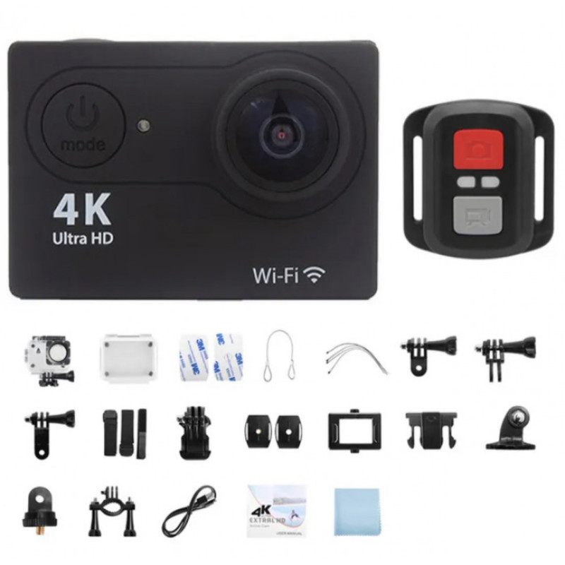 DVR SPORT Екшн камера з пультом S3R remote Wi Fi waterprof 4K- Замовити за ціною 957 грн.