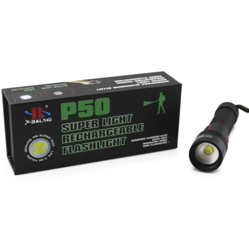Ліхтарик ручний BL P02-P50 із USB зарядкою 2439