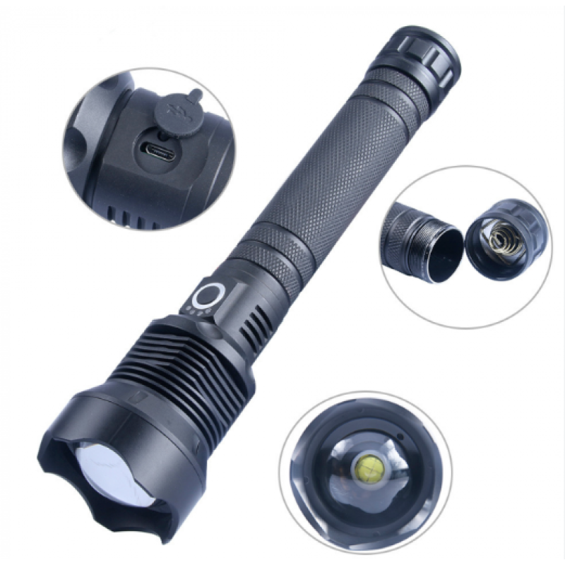 Фонарик BL X92 P70 2*18650 battery 7668