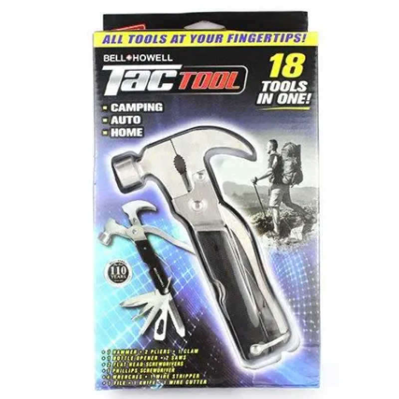 Багатофункціональний молоток-гвоздик Bell HOWell Tac Tool 18 в 1- Замовити за ціною 352 грн.