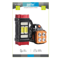 Ліхтар акумуляторний Panther PT-8267 40 LED із сонячною панеллю 1500 mAh Gold
