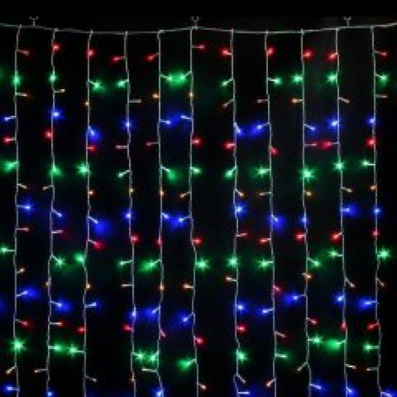 Xmas гірлянда LED (Водоспад 3M*1.5M) 240-M-2 Мультикольорова 7598