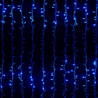 Гірлянда LED потужна Водоспад 2,0мх2,0м 240LED (синя IT-RAINS-240-W 7599