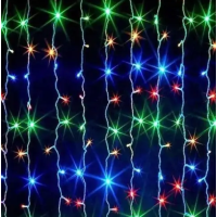 Xmas гірлянд (Водоспад 3M*2M) 360LED M-3 Мультикольорова 12PCS 7272