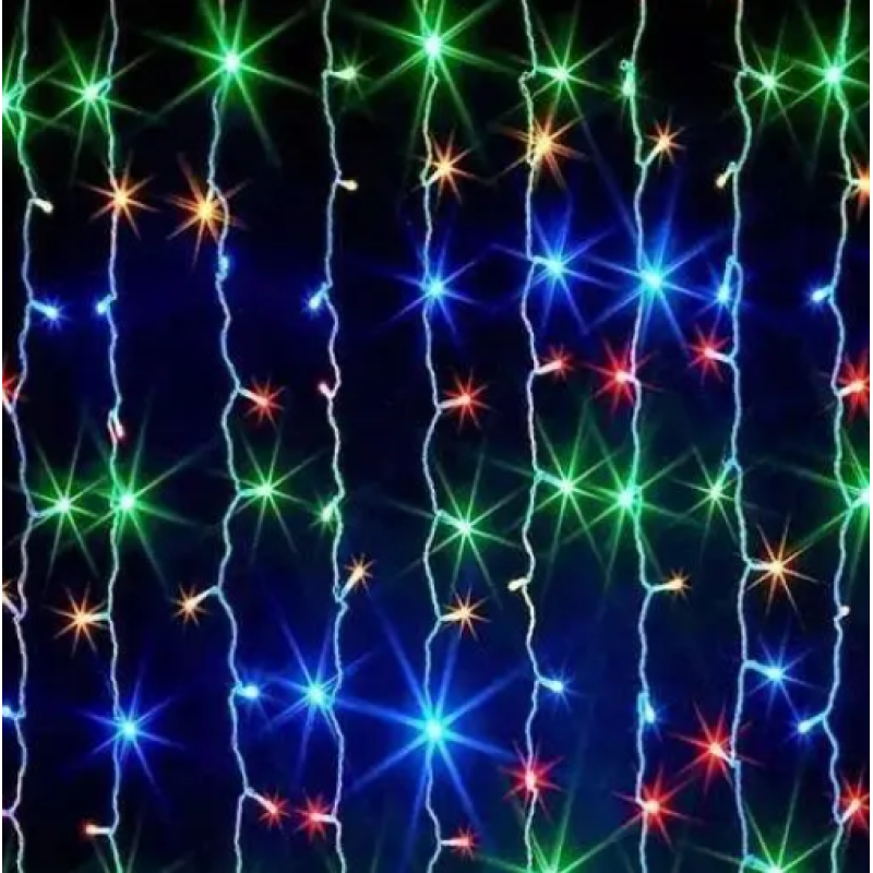 Xmas гірлянд (Водоспад 3M*2M) 360LED M-3 Мультикольорова 12PCS 7272