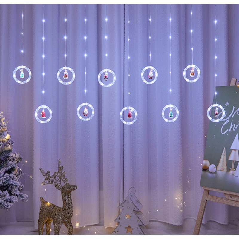 Xmas штора Кільця з фігурами 3mx70cm 110L W біла 8181