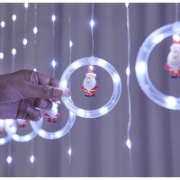Xmas штора Кольца с фигурами 3mx70cm 110L W белая 8181
