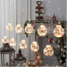 Xmas гірлянда мікс 4 види 200L M-1 Copper curtain ball lamp Мультикольорова 3M*1.5M 7257