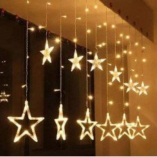 Xmas гірлянда STAR CURTAIN 12M Зірки тепло біле 3M*80CM*50CM 7401