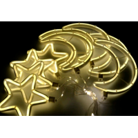 Xmas гірлянда Copper curtain ball lamp 9WW-1 Шапки-білий Місяць 5 Зірка 4 3M*0.7M7260