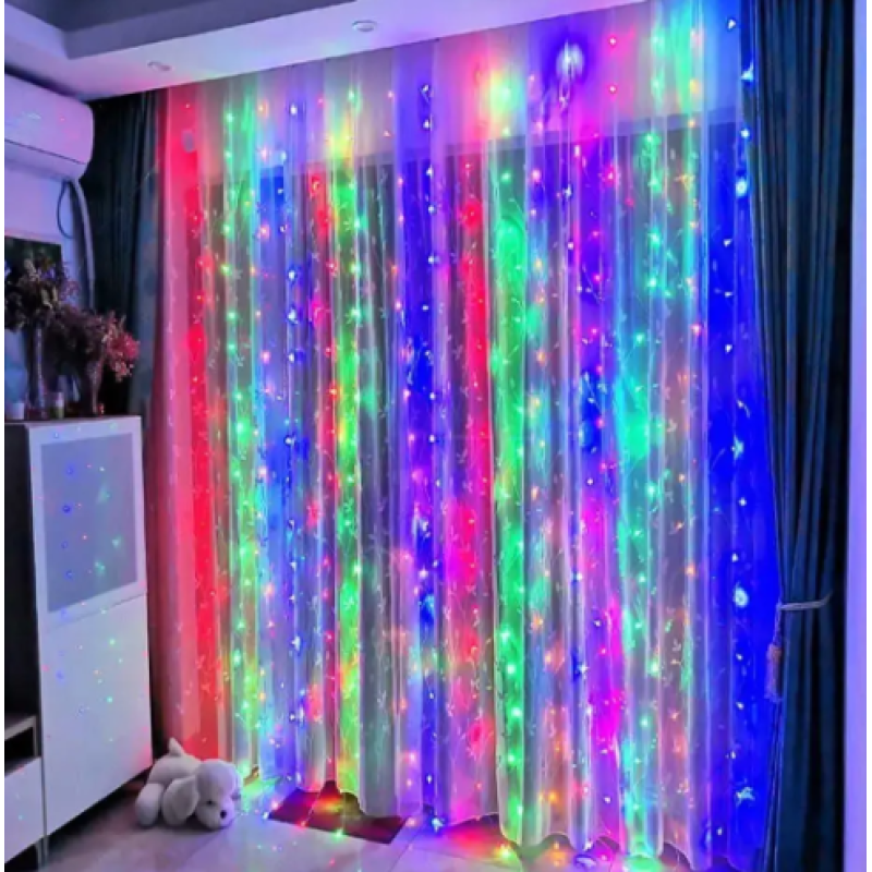 Xmas гирлянда LED (Водопад 3M*3M) 480-M Мультицветная 3902