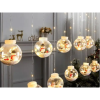 Xmas гірлянда мікс 4 види 200L W-1 Copper curtain ball lamp W білий 3M*1.5M 8076