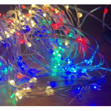 Xmas гирлянда 300L (Copper) на медной проволоке (Капля росы) Конский хвост M Мультицветная 3M 7266