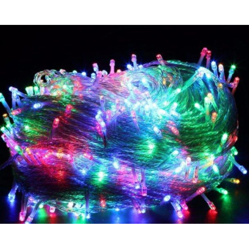 Xmas гирлянда LED 100L 3.3 Line M-1 MULTI 10 Mетров Уличная+соед.Белый провод 8109