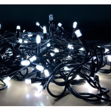 Xmas гирлянда LED 100L 3.3 Line W-2 Белая 10 Mетров Уличная+соед Черный провод 7747