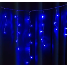 Xmas гірлянда LED 120 3.3Line Short curtain (Бурпурки/Бахрома) B-1 Синя 5М Вул.+з'єдн. Білий 3937