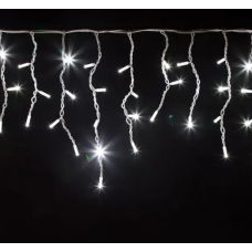 Xmas гірлянда LED 120 3.3Line Short curtain (Бурпурки/Бахрома) W-2 Біла 5Метрів Вул.+з'єдн. Чорний 7237