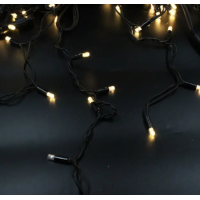 Xmas гірлянда LED 120 3.3Line Short curtain(Бульбашки/Бахрома)WW-2 5Mетрів Теп.білий Вул.+з'єднанняЧорн 7238