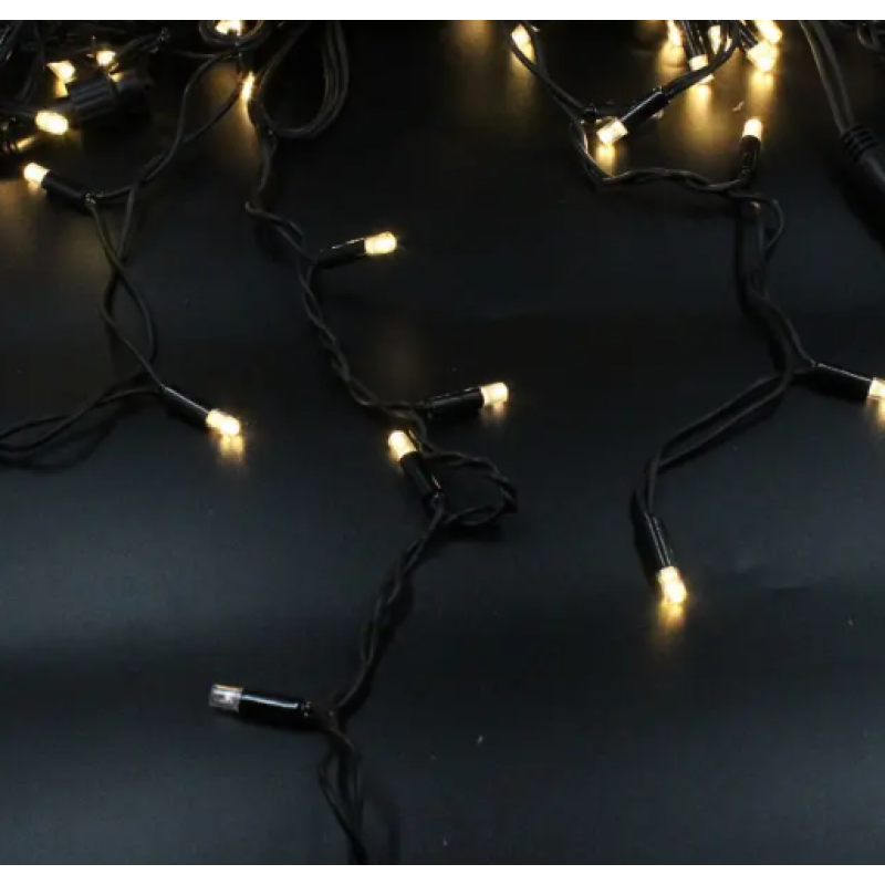 Xmas гірлянда LED 120 3.3Line Short curtain(Бульбашки/Бахрома)WW-2 5Mетрів Теп.білий Вул.+з'єднанняЧорн 7238- Замовити за ціною 1116 грн.