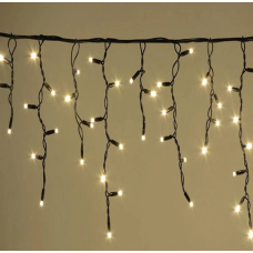 Xmas гірлянда LED 200 3.3 Short curtain(Бульбашки/Бахрома) WW-2 Теплий білий 10M*1,5M Вул+соед+Чер 7403