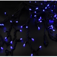 Xmas гирлянда LED 200 3.3Line Short curtain(Сосульки/Бахрома) B-1 Синяя 10M*1,5M Ул.+соед. Белый 7759