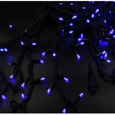 Xmas гірлянда LED 200 3.3Line Short curtain(Бульбашки/Бахрома) B-1 Синя 10M*1,5M Вул.+з'єдн. Білий 7759