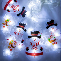 Xmas Гірлянда Штора Фігурки 3D сніговика та сніжинки 3m*70cm 95L Мультикольорова 8184